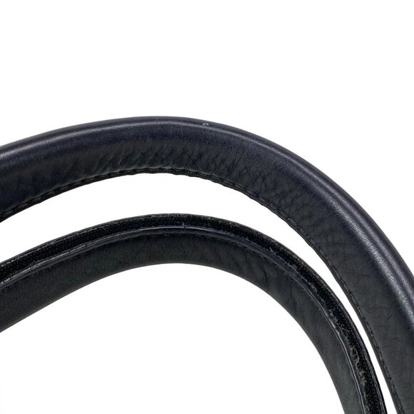 Auth BALENCIAGA Navy Medium Cabas 581292 Cream Black Canvas Leather - Tote Bag - Picture 7 of 16